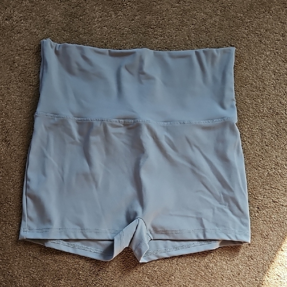 SHOSHO High Waist Yoga Shorts Gray Size L NWOT